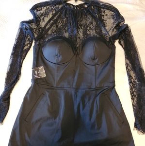 Nasty Gal Black and Lace rompers size  medium